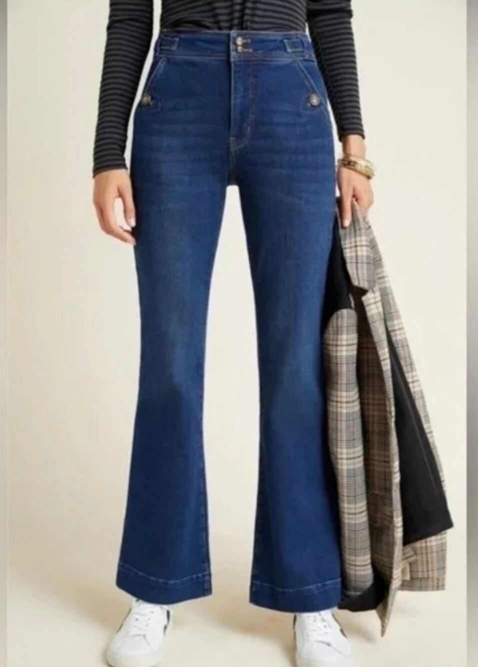 Anthropologie Pilcro and the Letterpress High Rise Trouser Bootcut jeans,size 28 - Picture 1 of 16